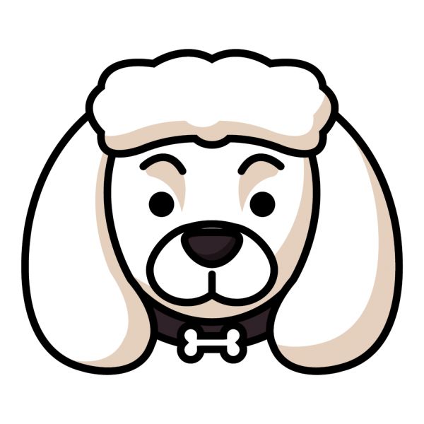 贵宾犬头像-超萌卡通贵宾犬宠物头像图片素材高清下载_懒人图库