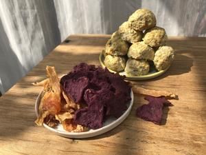 天然宠物大力丸&紫薯饼干的做法 步骤5