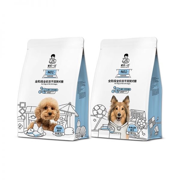 【rjm8.com狗狗用品06】适合老年狗狗食谱:诚实一口N01全阶段全价冻干双拼犬粮高蛋白通用型狗粮3550