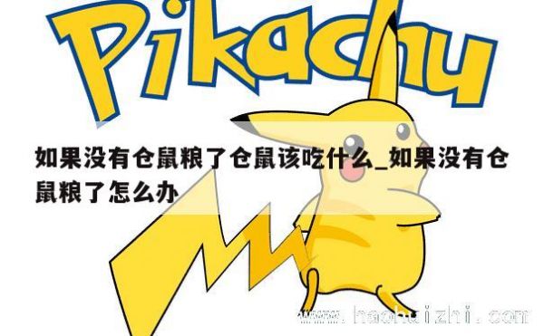 如果没有仓鼠粮了仓鼠该吃什么_如果没有仓鼠粮了怎么办 第1张
