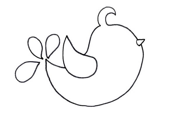 喜鹊简笔画彩色画法 中级简笔画教程-第3张