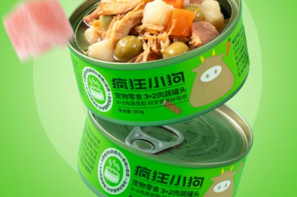 宠物狗罐头哪个牌子好?疯狂小狗罐头肉蔬搭配超赞!