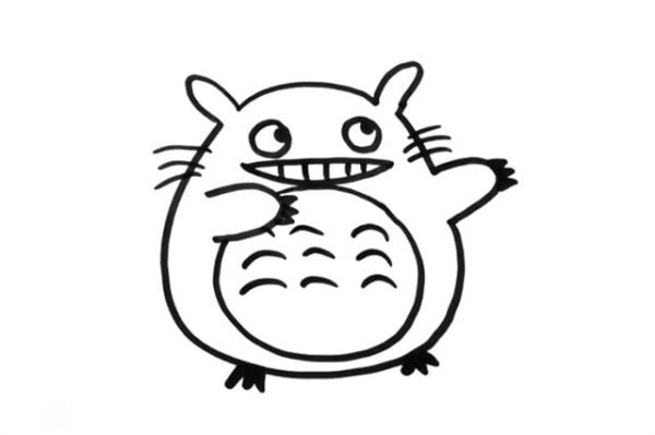 龙猫简笔画怎么画步骤图片