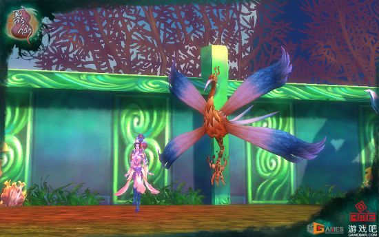 会“飞”的仙官与同样会飞的宠物毕方相映成趣