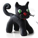 超轻粘土制作小黑猫