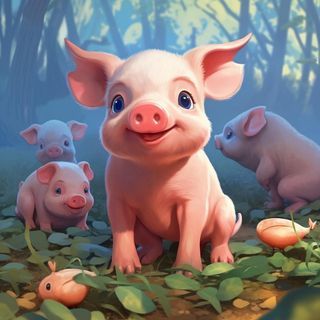 卡通动物猪背景