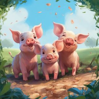 卡通动物猪背景