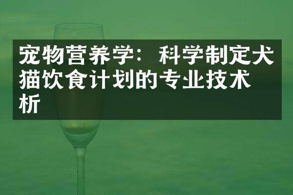 宠物营养学:科学制定犬猫饮食计划的专业技术分析