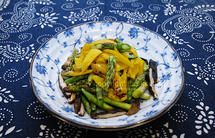 柚子醋酱油風味的烤蔬菜