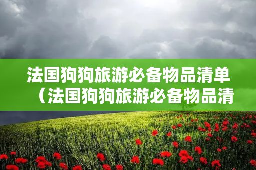 法国狗狗旅游必备物品清单（法国狗狗旅游必备物品清单）