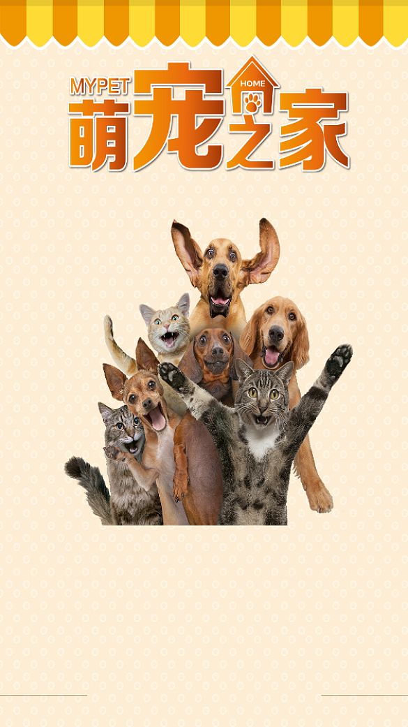 萌宠促销背景