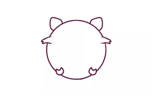 可爱的小猪简笔画教程图片