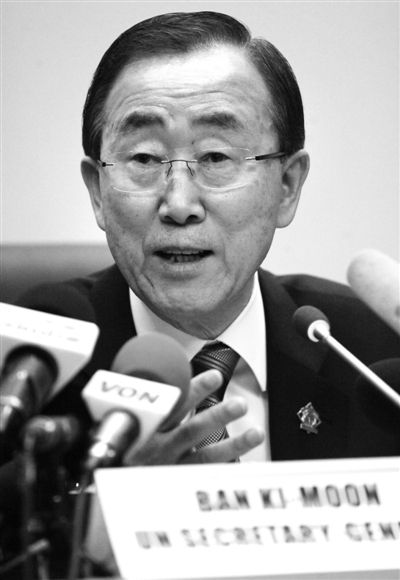 用中文祝贺新年的联合国秘书长潘基文