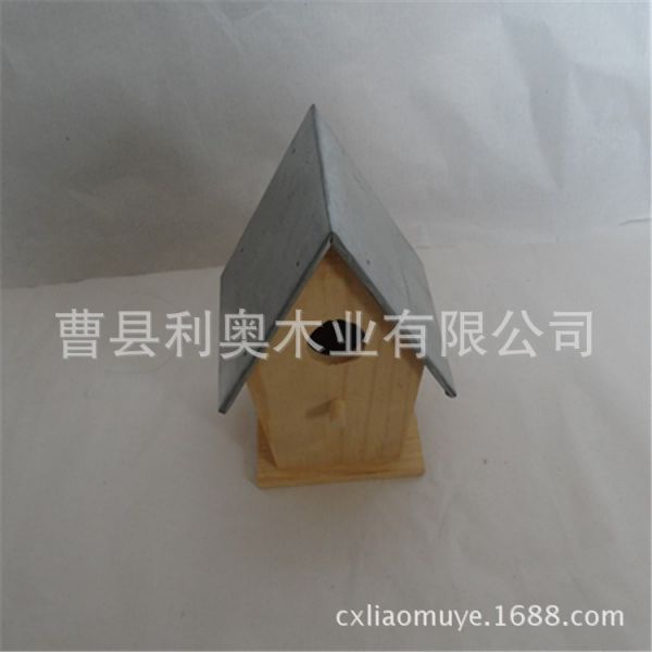 厂家生产户外铁皮防水实松桐木质制鸟窝加工定做