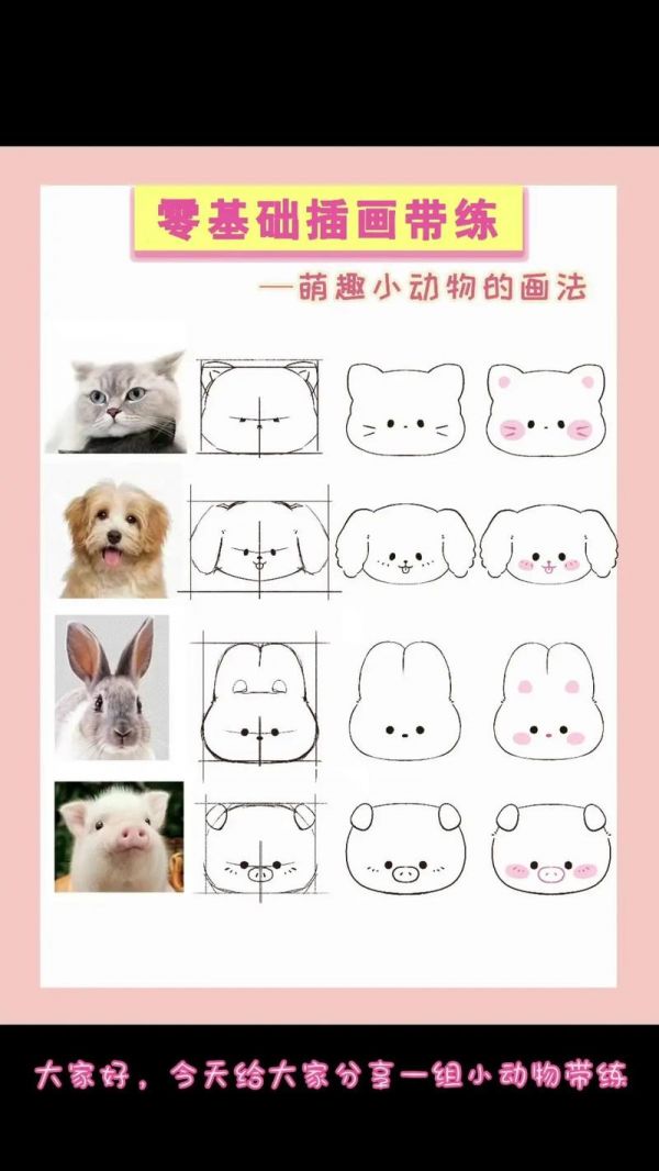 小动物简笔画教程