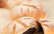 纯米粉红豆面包