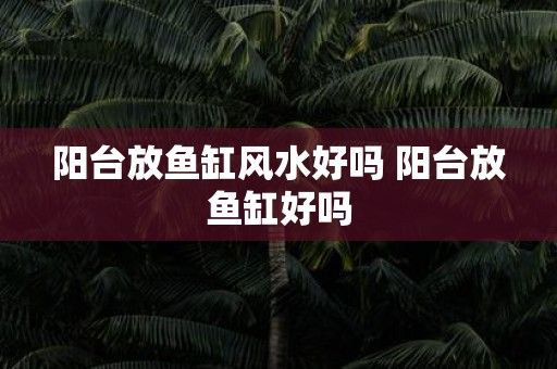 阳台放鱼缸风水好吗 阳台放鱼缸好吗