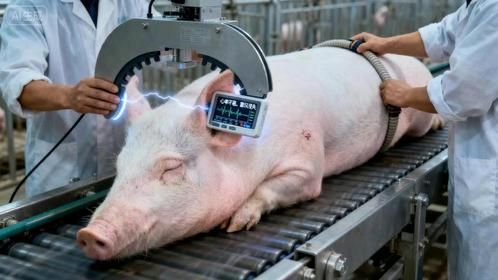 全自动杀猪线，二师兄无痛 “下班”，活猪进秒变排骨太高效！