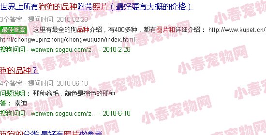 狗的种类图片及名称特点