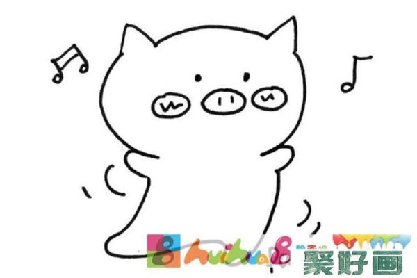 可爱的小猪表情包简笔画素材大全怎么画简笔画教程