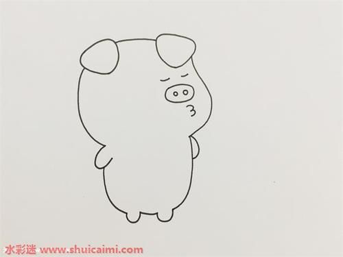 猪怎么画猪简笔画图片带颜色