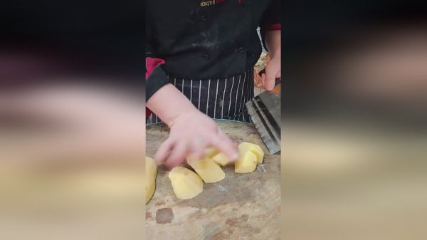 土豆快速切法