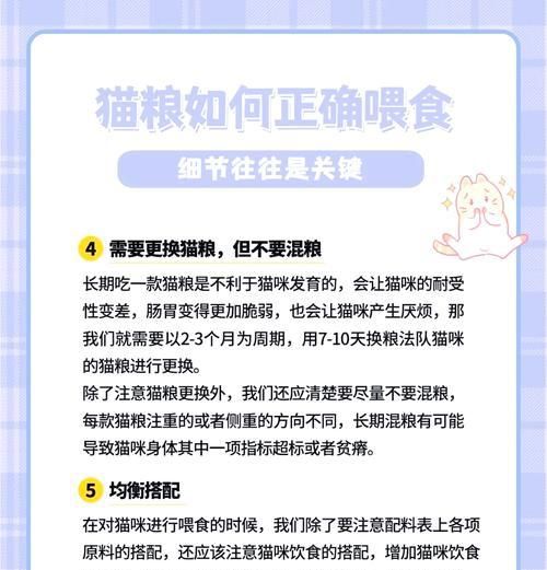 如何正确喂食妈妈选择的猫粮？