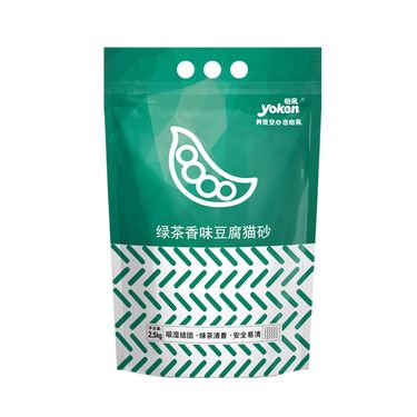 怡亲Yoken 绿茶豆腐猫砂 2.5kg 吸湿结团 紧实不沾底