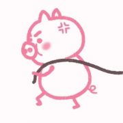 可爱手绘猪猪卡通情头图片