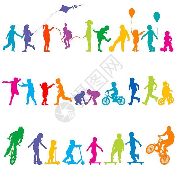 彩色活动儿童集高清图片