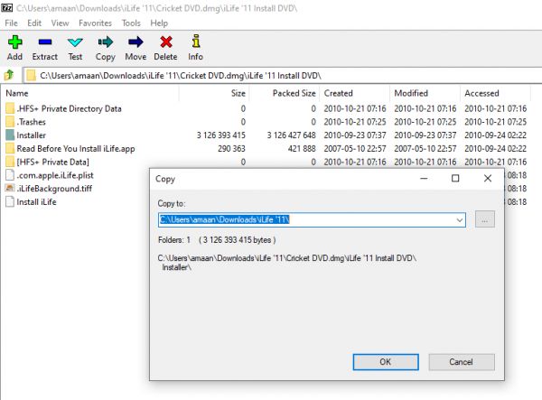 在 Windows 中打开 DMG