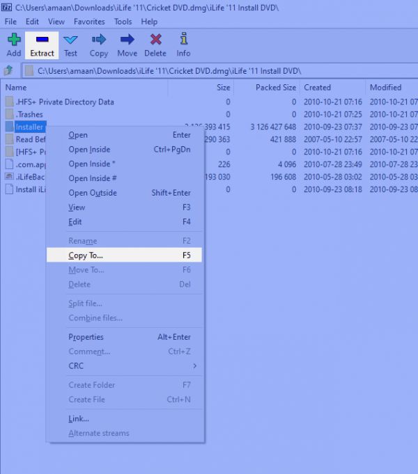 在 Windows 中打开 DMG