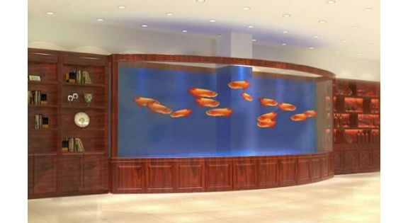 昆明智能隔断鱼缸安装,鱼缸