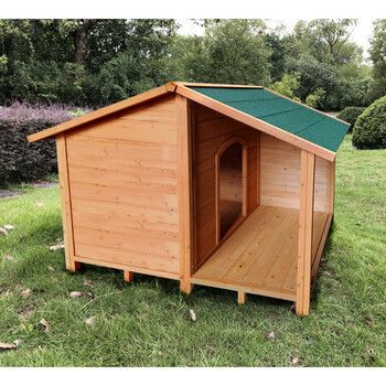 户外室内实木制阳台狗屋大中小型狗窝防腐防雨水宠物屋猫屋 l大号
