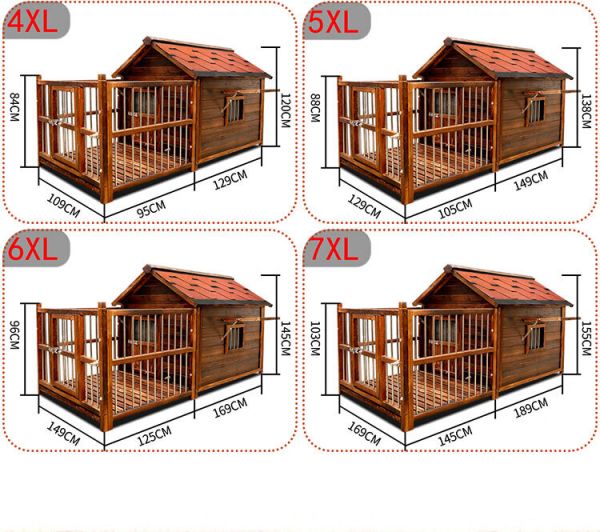 科尔多大型实木狗屋户外防雨狗窝防晒别墅防水狗房子小中型夏季室外