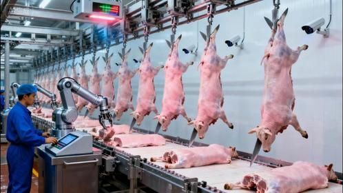 德国机械化杀牛太震撼！全程无牛惨叫，这般场面真是头回见