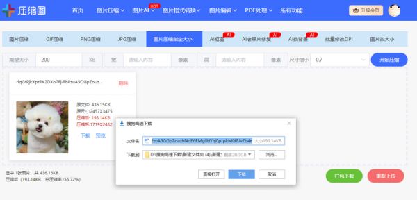 宠物比赛照片怎么压缩到200kb？纯种猫狗证件图片压缩详解
