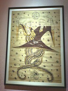 国家博物馆展出的唐代伏羲女娲像立幅。粟裕摄