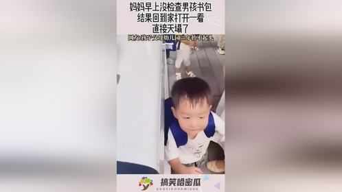 妈妈早上没检查男孩书包，结果回到家打开一看，直接天塌了！