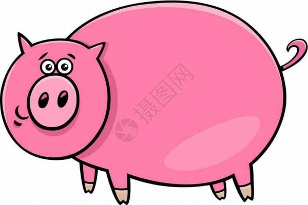 可爱卡通小猪农场插画高清图片