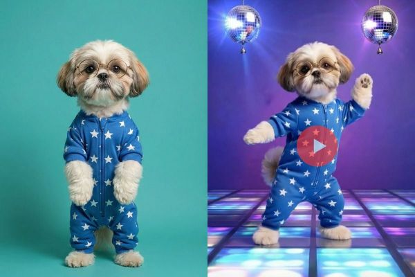 使用不同舞蹈形式的AI宠物舞蹈混剪创意