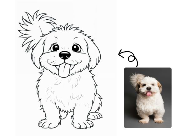 将照片转为线稿卡通角色