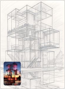 图片转线稿示例：素描风格