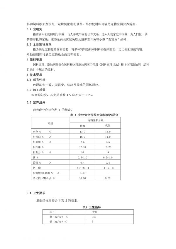 TSDPIA 03-2022 全价宠物食品 兔粮_第4页