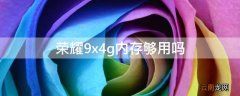 荣耀9x4g内存够用吗 荣耀9x有8g运行内存吗