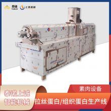 拉丝蛋白设备 组织蛋白生产线 片状膨化机 泰诺机械手撕素肉