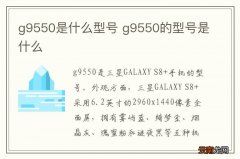 g9550是什么型号 g9550的型号是什么