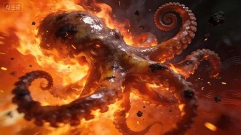 “活章鱼”放在火上烤，隔着屏幕，仿佛能听见章鱼的惨叫声！