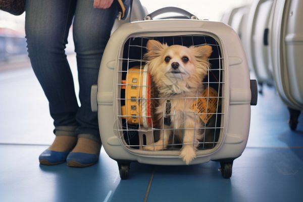 篮子里面可爱的小狗高清图片