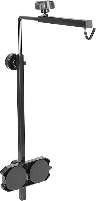 爬行动物玻璃灯架，可调式热光灯具支架，带玻璃吸盘，适用于生态缸灯罩